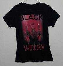 Marvel  Black Widow Tee M Graphic Short Sleeve Casual Avengers Womens Crewneck