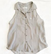 Abercrombie & Fitch Gray Button Down Tank