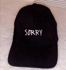 JUSTIN BIEBER- “SORRY” black baseball cap NWOT