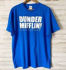 NWOT The Office Blue Dunder Mifflin Graphic Tee Large