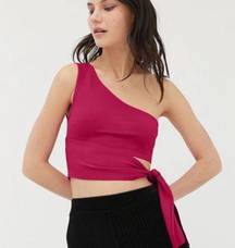 Urban Outfitters NWT  UO One Shoulder Tie Crop Top