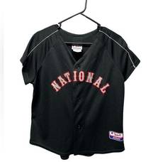 Majestic Women’s Vintage  2003 MLB All Star Game  National Jersey Black USA made