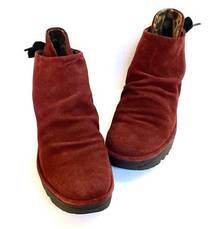 Fly London booties boots shoes suede leather Yama wedge