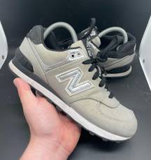 New Balance 574 Gold Silver Womens Sneakers