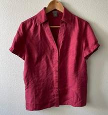 Ann Taylor Petites Short Sleeve Button up