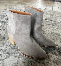 These Three Boutique Grey Suede Booties