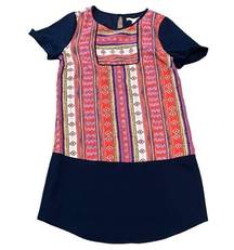 INDER SKIES dress tunic size small lined blue multi colored new with tags