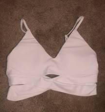 White crisscross bra