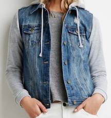 Jean Jacket Built In Hoodie