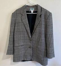 Houndstooth Vintage wool  blazer size Large!