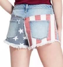 Mossimo Supply Co American Flag Denim Shorts