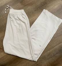 Alo Wide Leg White Sweatpants 