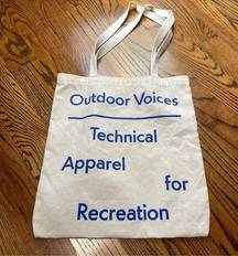 Outdoor voices tote bag