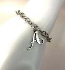 James Avery Sterling silver A monogram bracelet