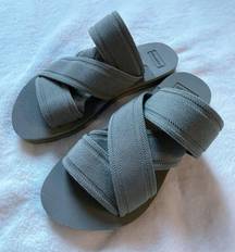 Hunter Olive Green Women's Slide Sandals Size 7