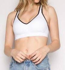 NWT Anemone White & Black Razor Back Sports Bra