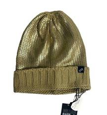 William Rast Knit Beanie Hat Gold Acrylic One Size