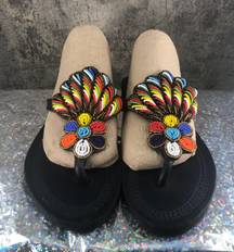 Authentic African Beaded Sandals  ✨ Size 8.5