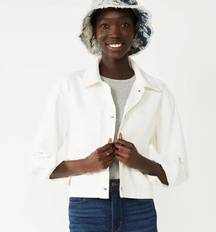 Nine West White Denim Jean Jacket