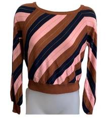 Revolve Foxiedox Nina Striped Cropped Sweater