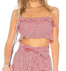 Privacy Please | Dakota Crop Top and Saffron Short Red Gingham Set Size XXS