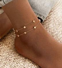 SHEIN Star Layered Copper Gold Anklet