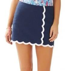 Lilly Pulitzer Lily Pulitzer Navy Scalloped Mini Skort