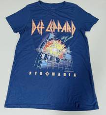 Def Leppard ‘Pyromania’ Album Art Graphic Tee T-Shirt Top Size M 💙✨