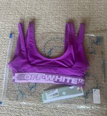 Off White Logo Band Double Layer Bra 