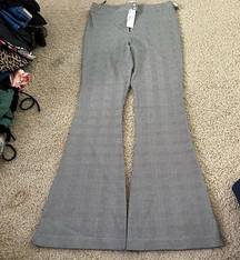 Topshop Glen plaid black and white flared pants never worn