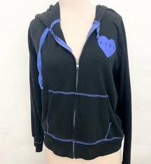 PINK - Victoria's Secret Victoria’s Secret PINK black full zip sweatshirt sweater size large