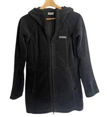 Columbia  Black Benton Springs II Long Fleece Hooded Full Zip Jacket S