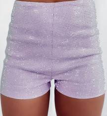 NWOT  Rhinestone Shorts - Lavender