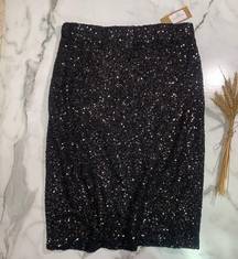 Cremieux black sparkly pencil skirt new with tags MEDIUMa