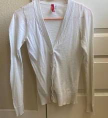 H&M white cardigan sweater