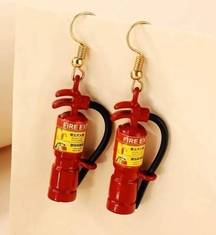 Fire Extinguisher Earrings‎