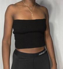 Brooklyn Karma ’s all black Kasey ribbed tube top