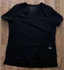 FIGS Womens Medium Black Scrub Top Shirt Technical Collection FW1100 V Neck