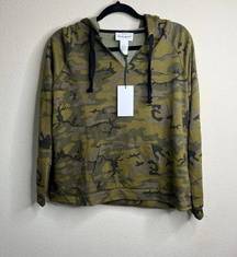 For The Republic Womens Camo‎ Hoodie Size Small Print Cotton-Blend