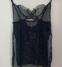 Mesh cut out Butterfly Cami lingerie