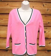 NWT Pink Preppy Cardigan Sweater