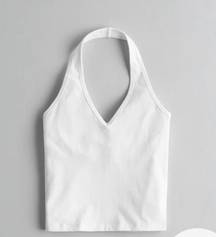 Hollister White Halter Tank Top