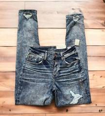 Maurices Edgely High Rise Boyfriend  Denim Jeans Buttonfly Size 0 Long