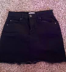 Garage Black  Jean Skirt