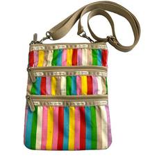 LeSportsac Zippered Crossbody Bag Multicolored Tiered