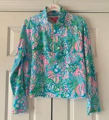 NWT Lilly Pulitzer Ronan Popover, Blue Ibiza Aqua La Vista, XL