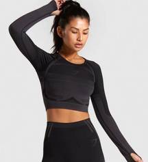 Gymshark SEAMLESS LONG SLEEVE CROP TOP