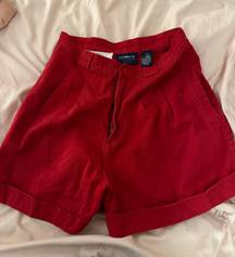 vintage red  high waisted shorts