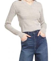 BP Reagan NWT Grey Heather V-Neck Sweater Size Medium New with Tags