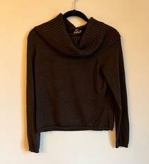 Ann Taylor 100% Wool Brown Cropped Sweater | L